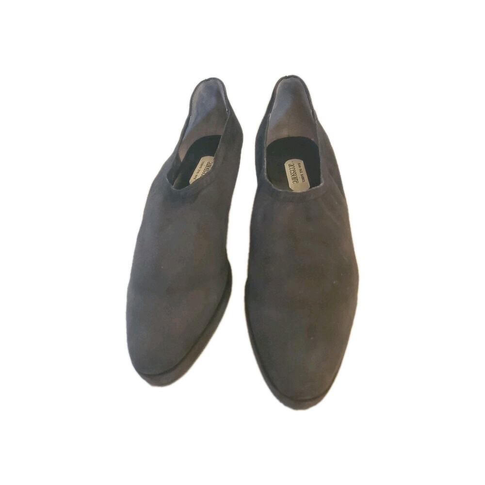 Vintage French Accessoire Black suede loafer, Pumps Size 36EU, Us6 France